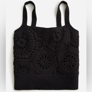 J. Crew Silk Cotton Crochet Cropped Sleeveless Top NWT